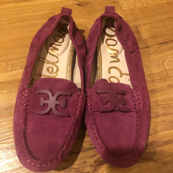 Sam Edelman Women's Plum Suede Loafers Size 6 - Picture 2 of 3